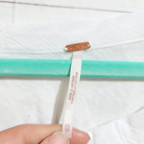 Free People White Keep It Casual Linen Blend Oversized T-Shirt, sz XS - Picture 6 of 12